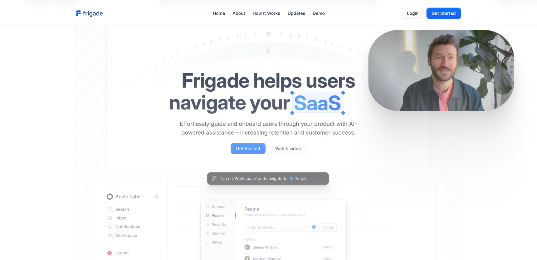 Frigade product demo preview